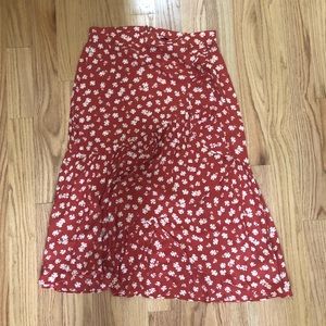 Madewell Ruffle-Wrap MIDI Skirt, 14